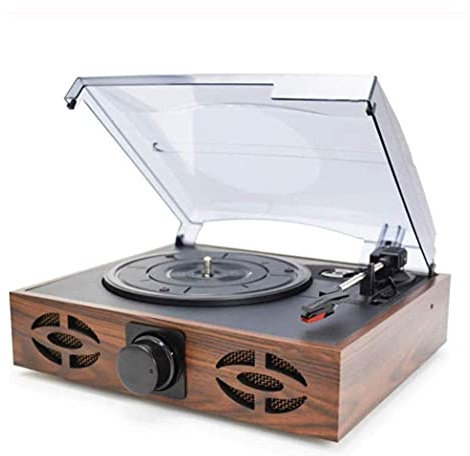 Grammofono, Fonografo retrò Domestico Moderno Giradischi in Vinile LP con Altoparlanti, Bluetooth, Ingresso USB per Scheda TF, Radio FM e Jack per Cuffie Vita interessant