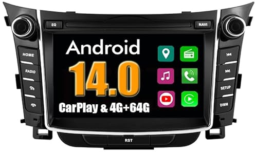 RoverOne Auto GPS Navi für Hyundai I30 2011 2012 2013 2014 2015 2016 2017 CarPlay Autoradio Android Auto Radio Stereo Bluetooth USB Touchscreen
