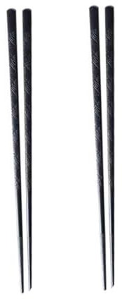 WEKADRIN Palillos Antideslizantes Puntiagudos De Aleación Ecológica, 2 Pares, Aptos Para Lavavajillas, Diseño Chino Para Uso Doméstico y Comida Asiática