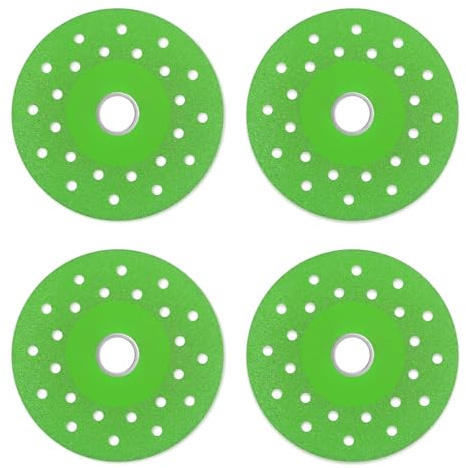 4 Pz Disco Abrasivo per Lastre di Roccia, Lame per Seghe Smussate Diamantate da 10 cm Dischi da Taglio per Smerigliatrice Angolare per Piastrelle in Vetro di Cristallo di Giada e Ceramica