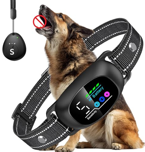 Tucnkac Dog Bark Collar with Remote – 2-in-1 Automatic & Manual Modes, Smart Anti Bark Dog Training Collar with Beep, Vibration & Shock, 330FT Range, IP67 Waterproof, Rechargeable (8-150lbs)