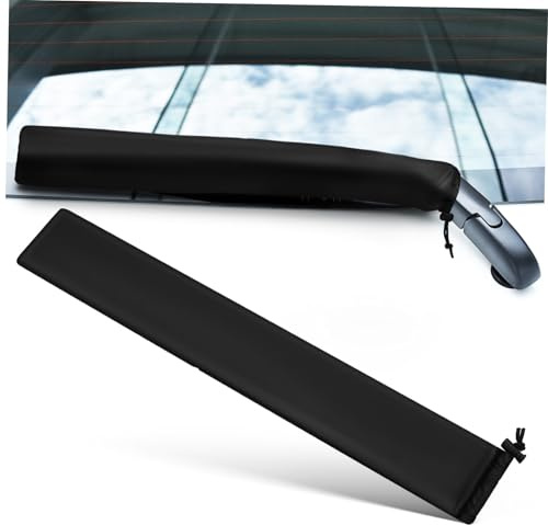 Ciieeo Pair of 190t Black Waterproof Car Wiper Covers 67x10cm, Windshield Wiper Protectors Sleeve Set for Rain and Bird Droppings Shield, Universal Fit for Cars and Trucks
