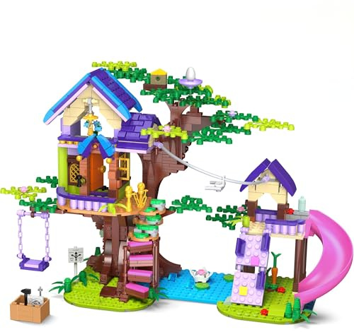 MOGZZi Kit de Construcción Casa Árbol 791 PCS Casa de Sueños en el Bosque, Set Friends con Flores, Columpio & Muebles, Regalo Stem para Niños 6 7 8 9 10 11 12+ Años