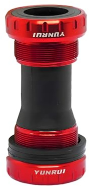 kefeimumu Bike Bottom Bracket, 68-73mm BSA Threaded Bottom Bracket for Mountain Road Bike, Bearing BB Bottoms Brackets set (red)