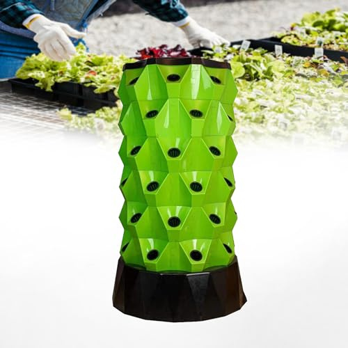 Torre di Coltivazione idroponica Verticale, Kit da Giardino con Torre idroponica Verticale con Pompa - aeroponico per Fragole, pomodori, lattuga - di Coltivazione idroponica