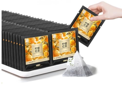 Tè Nero Al Limone – 40 Bustine | Tè in Foglie Naturali | Confezione Singola | Senza Additivi | Ideale Per Hotel E Ufficio