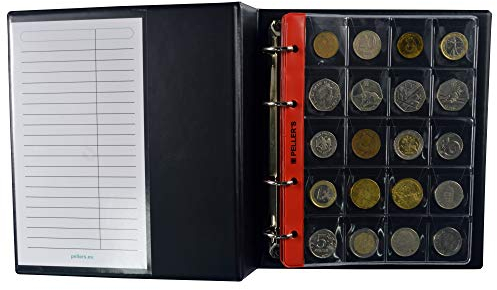 Album pour 200 Monnaies. Classeur M. 10 Feuilles, 200 Pièces pour Monnaies jusqu'à 31 mm de Diamètre: £1, £2, 50P, €2 Euro