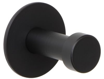 Gedotec Garderoben-Haken | UP | Aufhänger Tiefe: 32 mm | 1 Stück | schwarz Kleiderhaken Edelstahl | Wand-Garderobe zum Schrauben | Mantelhaken Vintage | Design Wandhaken mit Befestigungsmaterial