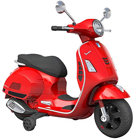 Turbo Challenge - Vespa - Elektrischer Transporter - 119100 - Roller - Rot - Fahrbereit - Maximal 30 kg - Kunststoff - Wiederaufladbare Batterien - Von 3 bis 6 Jahren