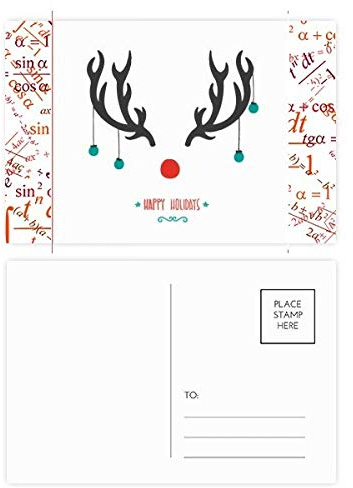 Postkarten-Set mit weihnachtlichem Geweih, 20 Stück