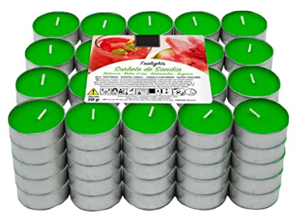 Lumar Aromatic Velas de té aromáticas (Sorbete de Sandía Pack 100 Velas)