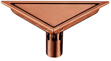 Bodenablauf Waschbecken Abflüsse Versteckte Art Dreieck Fliesen Einsatz Bodenablauf Edelstahl Duschabfluss Für Küchen, Badezimmer, Badewanne, Waschbecken,Rose gold