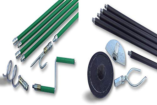 Kibros Kit combo curage canalisations Kiblok Ø 45-100 mm | Ø 45 à 100 mm, 2 jeux de cannes, 5 accessoires, système KIBLOK rotation et va-et-vient, débouchage et curetage.
