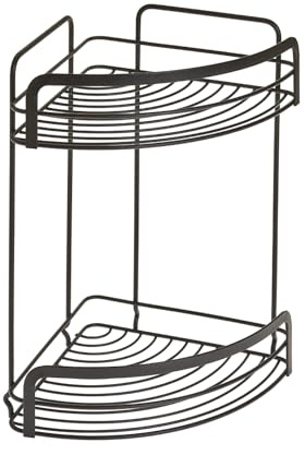 METALTEX Italia S.P.A. Corner Basket 2 Tiers, Black, 20x20x30
