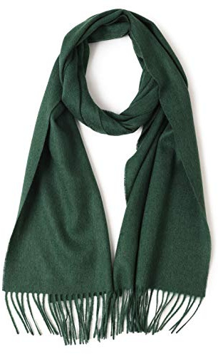 Prettystern weicher Wollschal einfarbig mit Fransen für Herbst Winter Herren und Damen