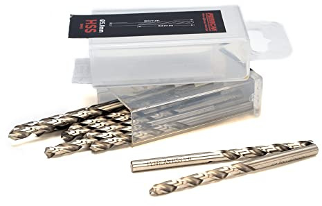 Ferrcan Brocas HSS M2 DIN 338 para Metal, Especiales para Hierro, Acero al carbono, hierro fundido,aluminio etc, (paquete de 10 unidades por medida) (5mm)