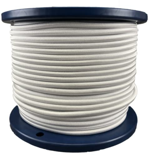 Elastic Bungee Rope White Shock Cord Stretch Tie Down Decoration Garden Furniture Crafts Camping Boating DIY (50, 3mm)