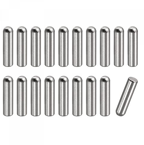 sourcing map 20 Stk. Dübelstift 304 Edelstahl Rundkopf Holz Etagenbett Regalstifte Stützregale Befestigung Elemente 6x16mm
