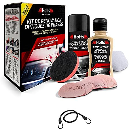Compatible avec le kit de rénovation pour phares rétablit la transparence originale de l'optique des phares, des opaques et des rayures éliminant les rayures profondes et les oxydations