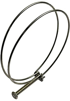 Doppeldraht-Schlauchschellen, Edelstahl, für Luftführung, Heizung und Belüftung, 140–150 mm, 4 Stück