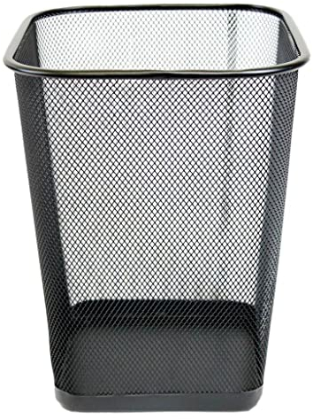Best House | Metal Mesh Bin | Square | 9 Litres | GRAY | Pack of 1 | Metal Wire Basket Bin | Waste Paper Bin | Lightweight and Sturdy Rubbish Bin | Ideal for Kitchen Home Office Living Room Bedroom