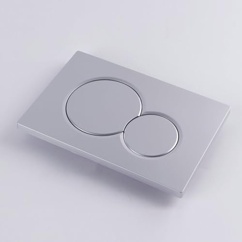Para Geberit Si*gm*a01 Placa de descarga doble cromada para cisterna, botón de descarga de inodoro, panel de tanque de agua oculto, interruptor ABS, accesorios de panel de descarga (plata)