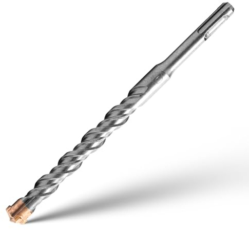 SDS Plus Professionell Hammerbohrer Betonbohrer mit 4 Hartmetall Schneiden Fliesenbohrer Metallbohrer Steinbohrer Betonbohrer Schlagbohrmaschine Bohren für Beton, Naturstein, Ziegelmauer 16mm x 200mm