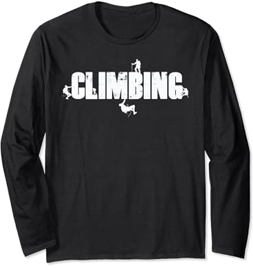 Climbing Bergsteigen Klettern Freiklettern Geschenk Langarmshirt
