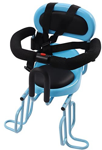 Owneed Kinderfahrradsitz, Fahrrad Kindersitz Vorne Kinderfahrradsitz Kindersitz Fahrrad mit Klappbarem Leitplankengriff für 2-6 Jahre für Cityräder, Klappräder (Blau)