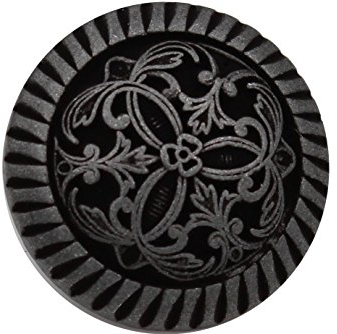 10 Stück silber matt schwarz Metallknöpfe edles Muster Ösenknöpfe 12mm, 18mm oder 20mm made in Germany (12mm)