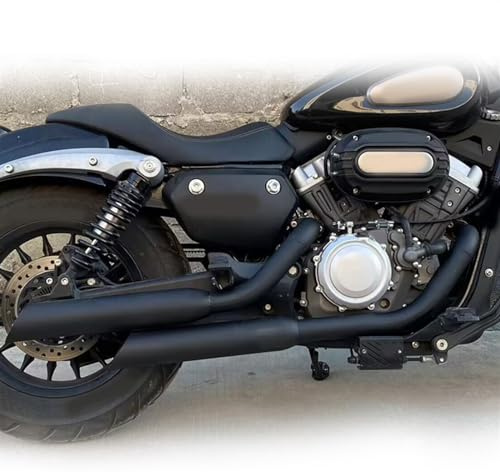 ZIAYI Silenziatori Silenziatori per Tubi di Scarico Moto in Acciaio Inossidabile per Keeway V-Cruise 125 (Color : Nero)