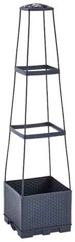 AONYAYBM Rankgitter für Kletterpflanzen, Hochbeet-Pflanzkästen mit Rankgitter, Turmförmige Halterung, Tomatenkäfig-Pflanzgefäße für Kletterpflanzen, Gemüse, Weinreben, Blumen, Draußen, Drinnen