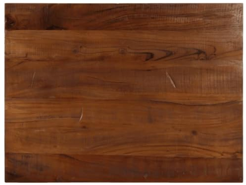 vidaXL Tischplatte, Holzplatte Rechteckig, Massivholzplatte für Tisch Esstisch Couchtisch, Ersatztischplatte, 80x70x2,5cm Altholz Massiv