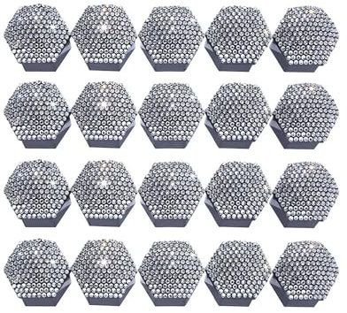 Radkappe 1Set Auto Reifen Schraube Schutz Abdeckung Diamant-verzierte Rad Kappen Anti-Rost Rad Mutter Felge Abdeckung Rad Mutter Kappen Geschenk Für Neue Auto Universal Radzierblenden(White,21mm 20Pcs