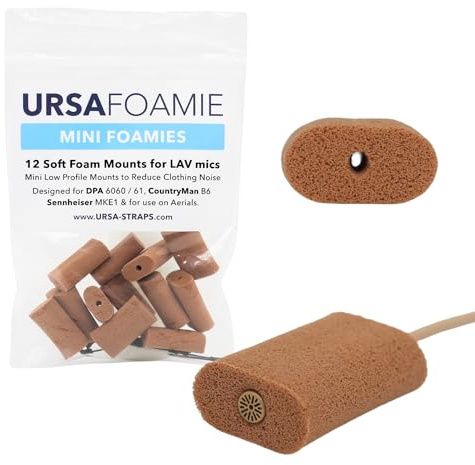 URSA Mini Foamies: Soft Foam Mounts for Wireless Lav Mics | Lav Mic Accessories | Stick Directly to the Skin or Costume | Microphone Foam Covers - Fits Most Microphone Brands