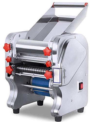 Pasta Machine 550W 220V Stainless Steel Commercial Electric Noodle Pasta Maker Dough Roller Noodle Cutting Machine Noodle Width 16CM Adjustable Noodle Width 3mm / 5mm Pasta Cutter