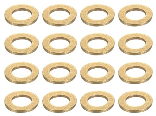 sourcing map Lot de 50 rondelles plates en laiton M8 x 14 x 1,5 mm pour vis, boulons, réparation de machines, construction extérieure