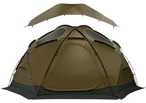 TOMOUNT Dome Hot Tent with Stove Jack 4 Person Backpacking Tent for 4 Season Nylon Waterproof Glamping Hiking