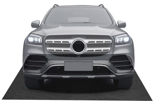 SOARS Tapis Voiture, Tapis de Sol Antidérapant Imperméable 252,5 X 221 CM | Protection contre Boue, Neige, Huile et Eeau, avec Ruban Adhésif Double Face, pour Garage, Atelier, Gris