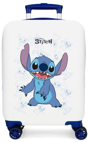 Joumma Disney Happy Stitch Valigia da cabina bianca 33 x 50 x 20 cm Rigido 2 kg Chiusura a combinazione laterale ABS 2 kg 33 L Bagaglio a mano