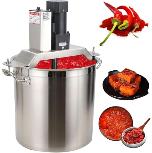 Mezclador automático alimentos 20L/25L/40L, olla caliente acero inoxidable, condimento, fondo, agitador salsa, máquina para freír para hoteles, restaurantes, fábricas alimentos,20L