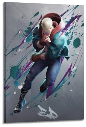POALXFGB Street Fighter 6 Poster de jeu vidéo8 - Impression sur toile - Impression d'art moderne pour chambre à coucher - 20 x 30 cm