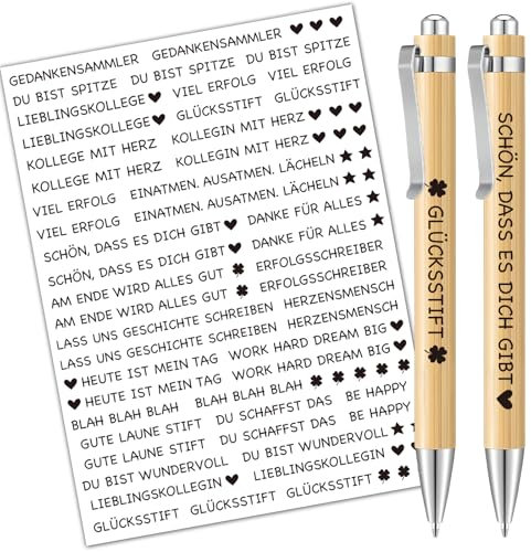 Rub On Sticker für Kugelschreiber Personalisiert Glücksstift Kleine Geschenke für Kollegen Rub Ons Folie Stift Aufkleber Lustig Abschiedsgeschenk Kollegin Jobwechsel Rente Geschenke Deutsch Sprüche
