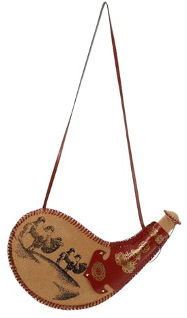 Yardwe Bota Tasche Aus Leder Für Wasser Traditioneller Weinbeutel Auslaufsicherer Bota-Beutel Tragbar Für Camping Wandern Angeln Mit Gutem Verschluss Und Platz Für Spirituosen Bier Oder w