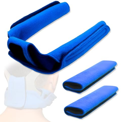 CPAP Nackenpolster und 2er-Pack CPAP Gurtpolster, CPAP Maske Kopfbedeckung Abdeckung, universelle Größe Schlafapnoe Maske Nackenpolster, Gesichtspolster, Waschbares, langlebiges CPAP Zubehör