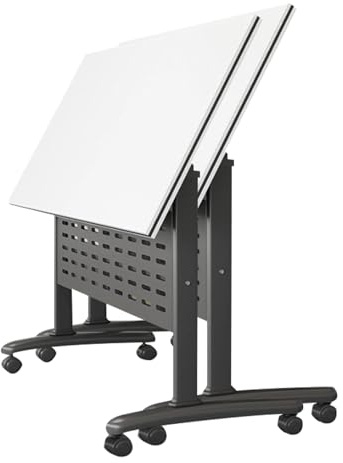 Konferenztisch Großer mobiler Schulungstisch, rollbar, faltbar mit Rädern, Flip-Top-Design, Seminar- und Besprechungstische, modulare Büro-Konferenzraumtische