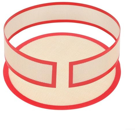 22,9 cm Silikon-Backmatte für Springformen, auslaufsicher und pflegeleicht (rot)