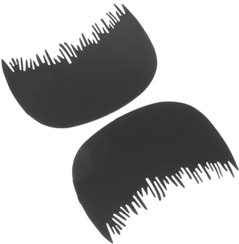 Cabilock Hairline Fiber Comb with Protective Shield 2pcs Plastic Lightweight Styling Tool for Men and Women for Hairline Optimization and Root Touch-up