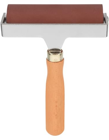 STOBAZA Rullo Brayer per Stampa a Inchiostro 10cm in Gomma Resistente, Strumento Multifunzionale per Stampa Artistica e Fai da Te, Applicazione Uniforme per Pittura e Timbratura Creativo