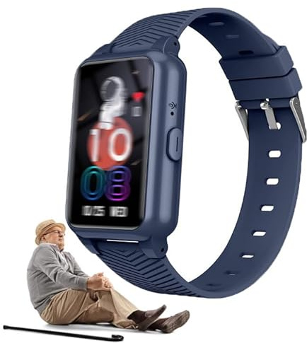 Reloj inteligente GPS para personas mayores con botón SOS, teléfono HD, recordatorio de caídas y recordatorios inteligentes para Alzheimer y demencia